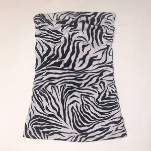 Y2K zebra print tube top